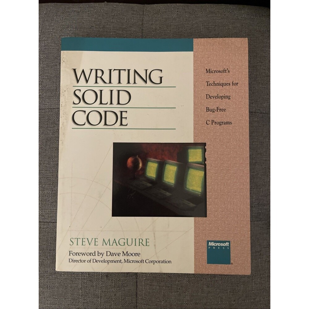 Writing Solid Code by Steve Maguire Paperback Microsoft Press Programming 1990s